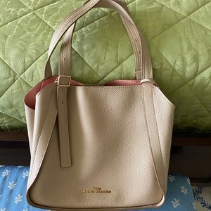 Marc Jacobs Director Leather Tote Beige Handbag